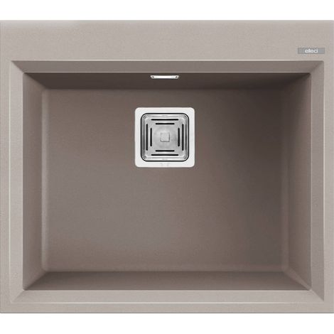Lavello Elleci Incasso 1 vasca 57x50 Karisma 105 Granitek Grigio Tortora LGK10543 (1/2)