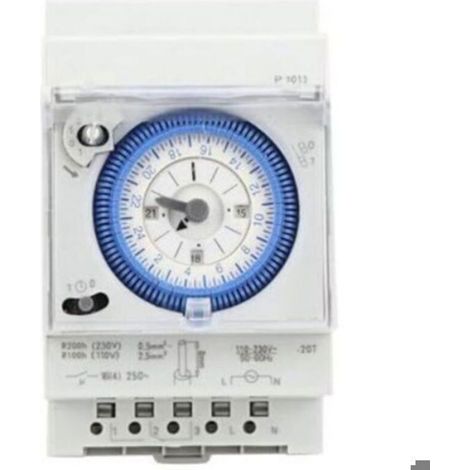 Horloge Piscine Mécanique 16A 250V Programmateur Piscine Horloge Chauffe Eau 15 Minutes 24 Heures pour Hogar,Cocina,Interior Femeo (1/3)