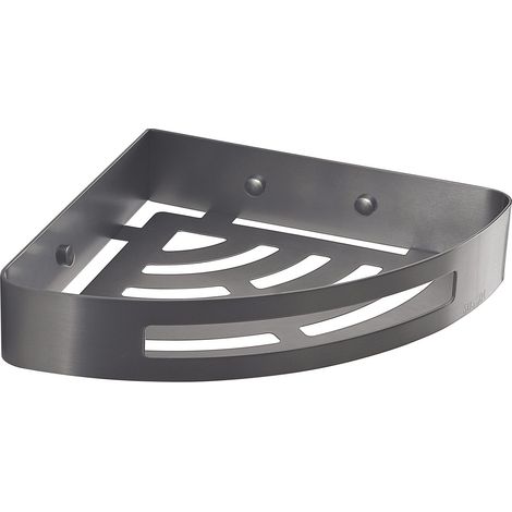 Portaoggetti Doccia Angolare In Acciaio Inox Gun Metal  Tasso