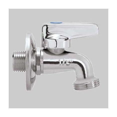 RUBINETTO LAVATRICE A SFERA LUSSO 1/2x3/4 c/rosetta