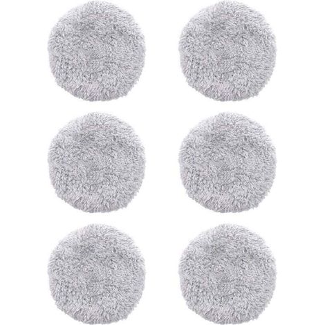 6-teiliges Set waschbarer Ersatz-Wischmopptücher für den Fensterputzroboter HOBOT 168/188, Mikrofaser-Wischmopppads, wiederverwendbares Zubehör, Modell: Grau, 6-teilig, von DEBUN