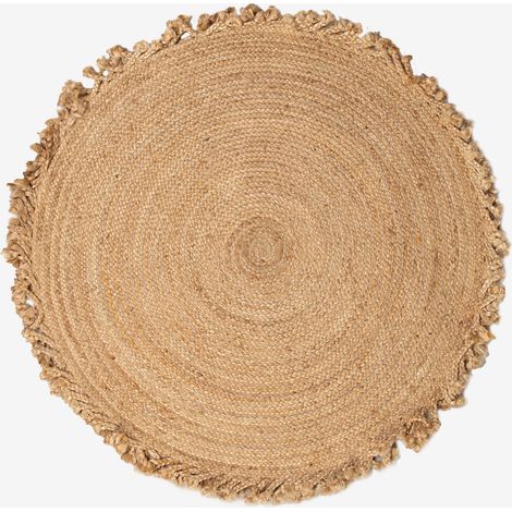 SKLUM Runder Teppich aus Naturjute Ondes  Ø120 cm                                 