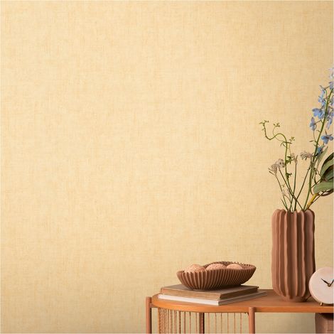 A.S. Creation Vliestapete 10.05 x 0.53 m Livingwalls Unitapete Gelb 791095 Einfarbig CosmoLiving by Cosmopolitan (1/5)