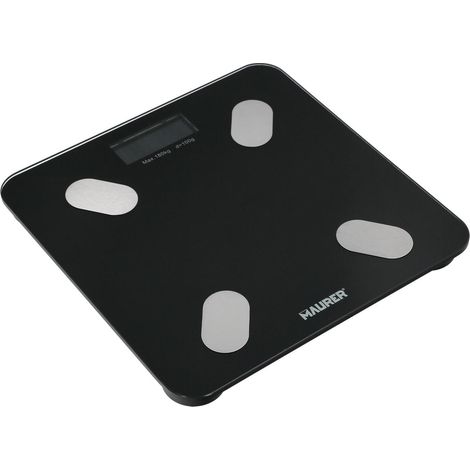 MAURER bascula baño inteligente bluetooth , Báscula Inteligente Bluetooth- Capacidad: 5 kg-180 kg (396 libras)- División: 0,1 kg- Dimensiones del producto: 280 x (1/5)