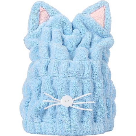 Serviette Cheveux - Microfibre Éponge Corail - Séchage Rapide Sans Dommage - Pour Cheveux Longs - 1 Pièce (1/5)