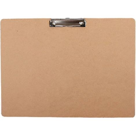 A3-Holzablagebrett mit stabiler Rückwand, Schreibfläche und Dokumentenbinder (1/3)