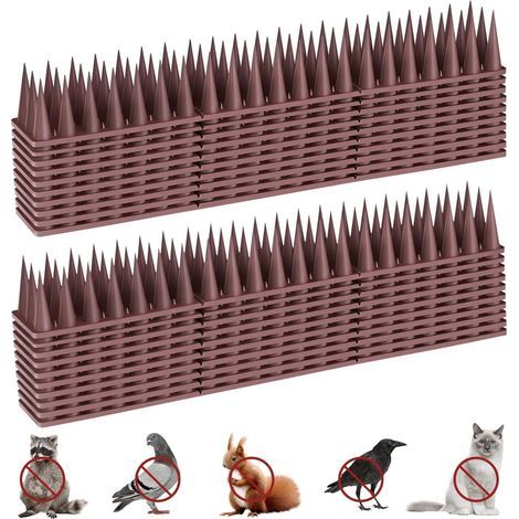 20 Pics Anti Pigeon, 5,7M Plastique Résistant UV, Pour Balcon Toit Gouttière (1/5)