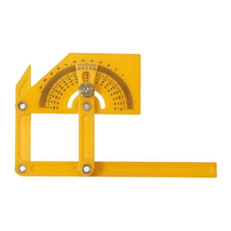 Rapporteur Angle Finder Outil de mesure précis pour le travail du bois 0° à 180° Extérieur Intérieur Règle de jauge d'angle Outil de menuiserie en plastique Jaune (1/4)