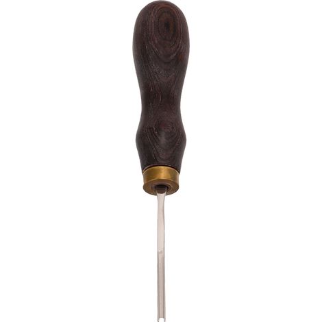 Coupe-bordures de cuir portable professionnel, outil de travail du cuir à faire soi-même avec manche en ébène, 4 mm/1,8 mm. (1/5)