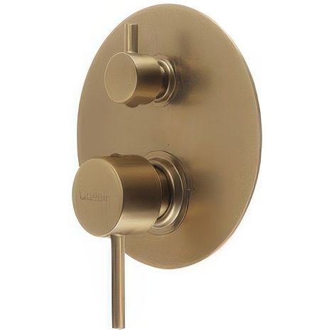 Miscelatore Doccia Gedy Garda a Incasso Oro Opaco con Deviatore a 2 Vie in Acciaio Inox
