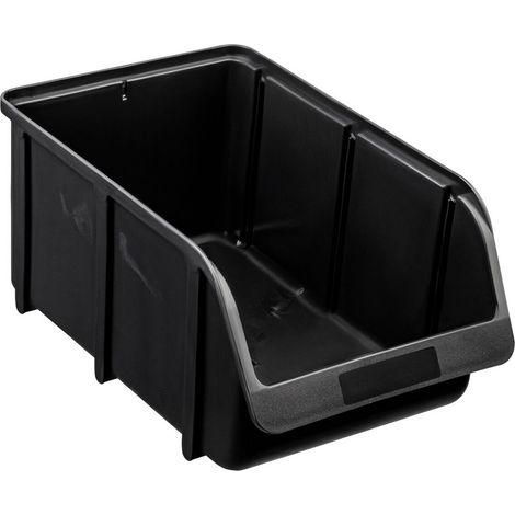 Hünersdorff 674500 Aufbewahrungsbox stapelbar (B x H x T) 207 x 155 x 332 mm Schwarz 1 St. (1/2)