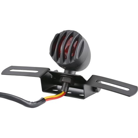 12V 10W Fanale posteriore per moto Chopper, Bobber, Cafe Racer, Harley, alloggiamento in acciaio
