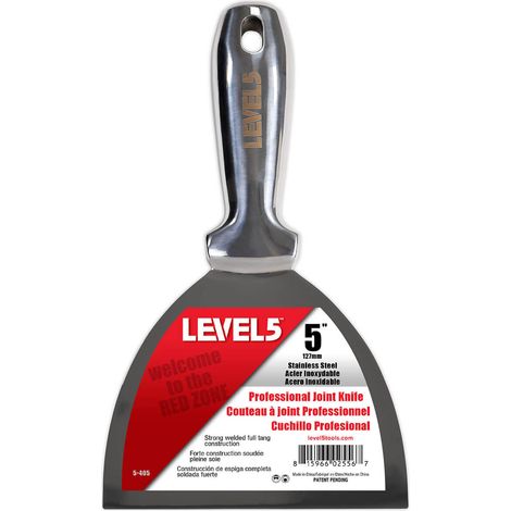 LEVEL5 Spachtel ganz aus Edelstahl Profi 5"/127mm 5-405