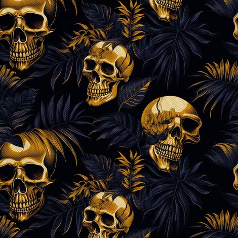 Tela Oxford decorativa para exteriores - Motivo de calavera I DX4614 (1/5)