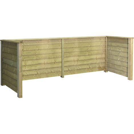 FRANKEL kaiserkraft, Cache-poubelle Klink Profil, bois, L x l