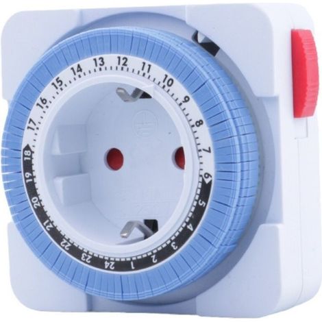 Programmierbarer 24-Stunden-Timer für Steckdosen, 3680-W-Stromtimer, 96-Segment-Steckertimer, 15-Minuten-Intervall, Tageszyklustimer, für Lampen (1/5)