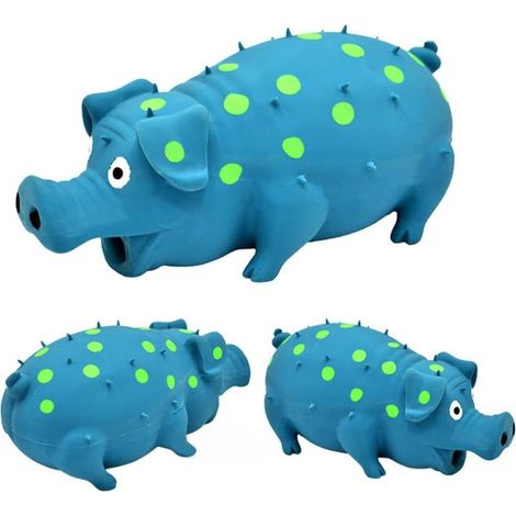 Jouet pour chien en latex couineur, en forme de cochon couineur, ensemble de jouets interactifs, convient aux chiens de petite à grande taille, taille : 20 x 10 x 10 cm, 1 pièce. (1/5)