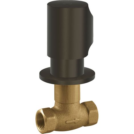 LLAVE DE PASO EMPOTRADA CONEXIÓN A ROSCA HEMBRA 1/2  NEGRO (1/2)