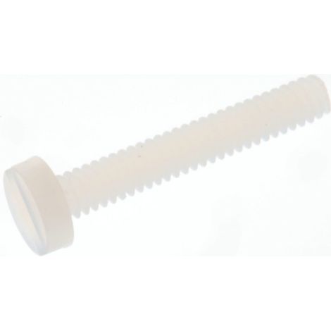 Vis à métaux RS PRO M2 à tête Cylindrique fendue en Nylon, 12mm ( Prix pour Sachet de 100 )
