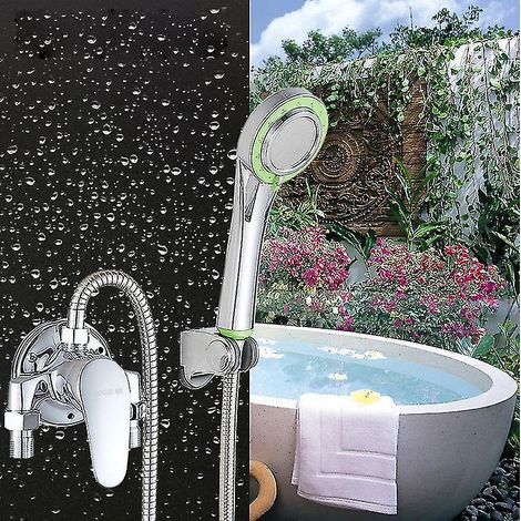 Regenduscharmatur-Set, Mischbatterie für Warmwasserbereiter, flexibler Schlauch, Warm- und Kaltwasserhahn - hao (1/4)