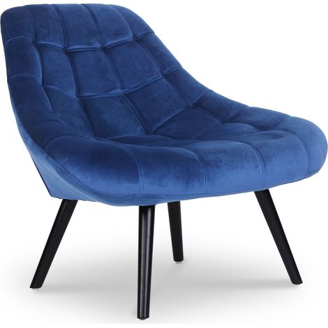 Fauteuil Danios Velours Bleu