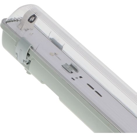 IluminaShop - Pantalla Estanca para un tubo LED 1200 mm (Conexion 1 Lateral) (1/3)