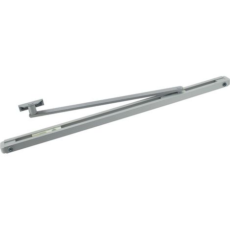 Iseo City – Limiteur d'ouverture de porte à glissière type 333 – Aluminium argent – Force de fermeture 1154 – Pose côté paumelles – Dimensions 15x24x481mm (1/3)