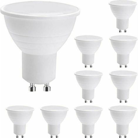 LED GU10 Strahlerlampen, GU10 LED-Glühbirnen, 7 W Warmweiß (entspricht 50 W Halogen), Energiesparlampe, 600 lm, 120°-Strahl, nicht dimmbar, 10er-Pack (1/4)