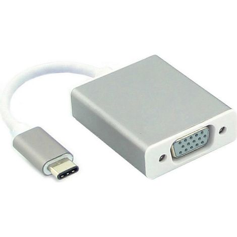 Câble adaptateur USB-C USB 3.1 Type C vers VGA 1080p HDTV pour MacBook 12 pouces (nouveau modèle 2015) - Couleur argent ( ) (1/5)