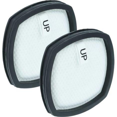 vhbw 2x Filtro compatible con Leifheit Power Vac 11925, 11926 aspiradora - filtro Hepa negro blanco