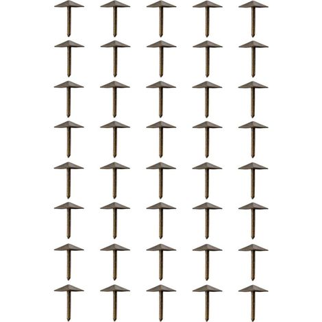 40 Clous décoratifs en laiton bronze antique - 12x12mm - Accessoires décoratifs. (1/4)