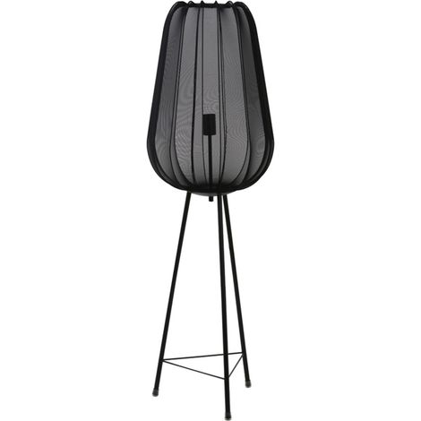 Light & Living - lámpara de pie - Plumeria - negro - metal -