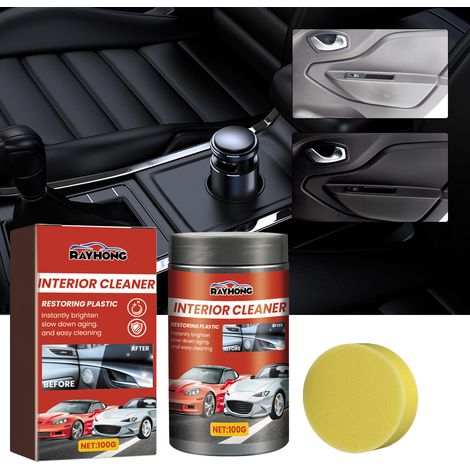 Autoinnenraum-Reinigungspaste für Armaturenbrett und Armaturenbrett – Reinigung, Staubentfernung, Polieren und Pflege – 100 g + Schwamm -- BIEMMEDUE (1/5)