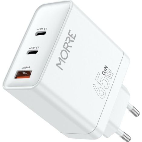 Caricabatterie USB Tiross morre, USB C 65W bianco