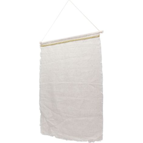 Pochette murale en coton et lin pour rangement de boucles d'oreilles, sac suspendu multifonctionnel, décoration intérieure (1/5)