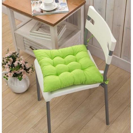 (Grün) 4er-Set Stuhlkissen, quadratische Stuhlkissen, Sitzkissen für Sofa, Büro, Küche, Dekoration, 40 x 40 cm, Grün (1/4)