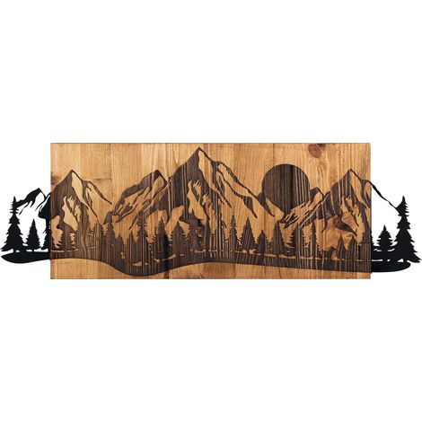 Decorazione da parete in legno Accessory Nero Noce (1/5)