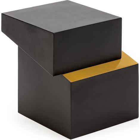 Mesa Auxiliar 40X42X43 Metal Negro/Dorado (1/4)