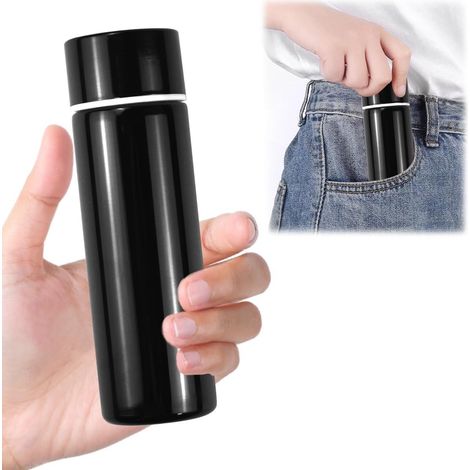 150ML Mini Isolation Cup en Acier Inoxydable, Mug Isotherme Miniature avec Couvercle, Mug de Voyage Portable, Tasse Café Isotherme Femme et Homme pour Travail, Sport, Voyage(Noir) (1/5)