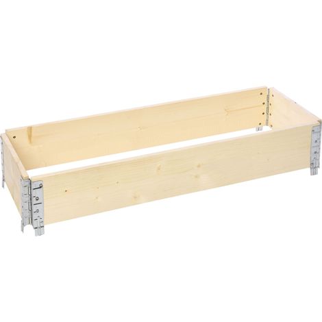 Garronda Carré Potager modulable en Bois Naturel 120x40x20 cm – Jardinière extérieure en palettes, empilable et Pliable, pour Jardin, Plantes, Fleurs, Herbes, Fruits et légumes GD-0141, 1 pièce