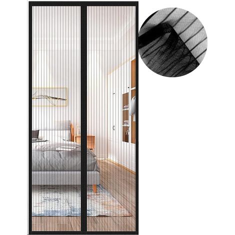 Magnetic Mosquito Net for Door, 120x205cm Anti-Mosquito Door Curtain, Black Mosquito Net Ultra Fine Mesh for Hallways, Doors, Patio, Self-Closing (1/5)