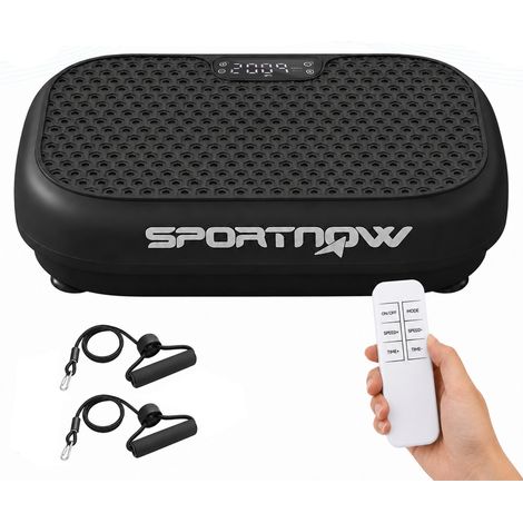 Plateforme vibrante fitness - SPORTNOW - 200W plaque vibrante 120 vitesse 5 programmes - acier - 48 x 32 x 12,5 cm - noir (1/5)