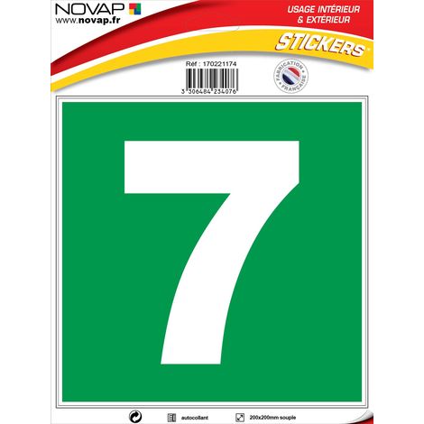 N°7 - 200x200mm - Adhésif Vert - 4234076
