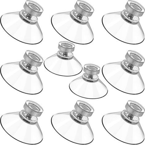 10 Pièces ventouse a visser,Ventouse Filetée Ventouses ,Ventouse en Plastique PVC,ventouse rideau isolant camping car,25mm (1/5)