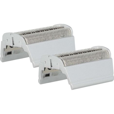 2x Doppelscherfolie für Braun Rasierer 370-390cc, inkl. Rahmen, silber-Kompatibles Produkt