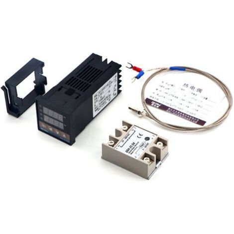 Contrôleur de température intelligent REX-C100FK02-VDN, sortie SSR + SSR-25 DA + câble M6 de 1 m (lot de 3) (1/5)
