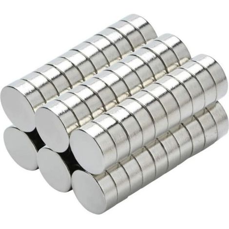 Aimant Néodyme - Disque 8 X 3 Mm - Grade N35 - Pour Tableau Magnétique Réfrigérateur Atelier - Lot De 50 Pièces (1/4)