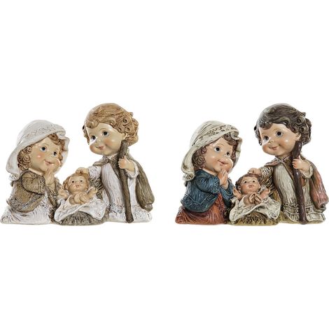 Weihnachtskrippe DKD Home Decor Harz Bunt (16 x 9 x 12 cm) (2 Stück)