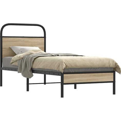 Estructura cama sin colchón 75x190 cm madera contrachapada vidaXL (1/5)
