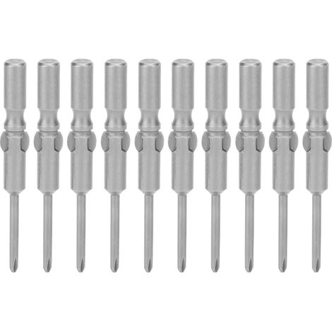 Lot de 10 embouts tournevis cruciformes magnétiques antidérapants trempés outillage à main 2.5mm 802 (1/5)